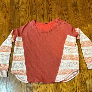 Free People Hacci mixed media sweater